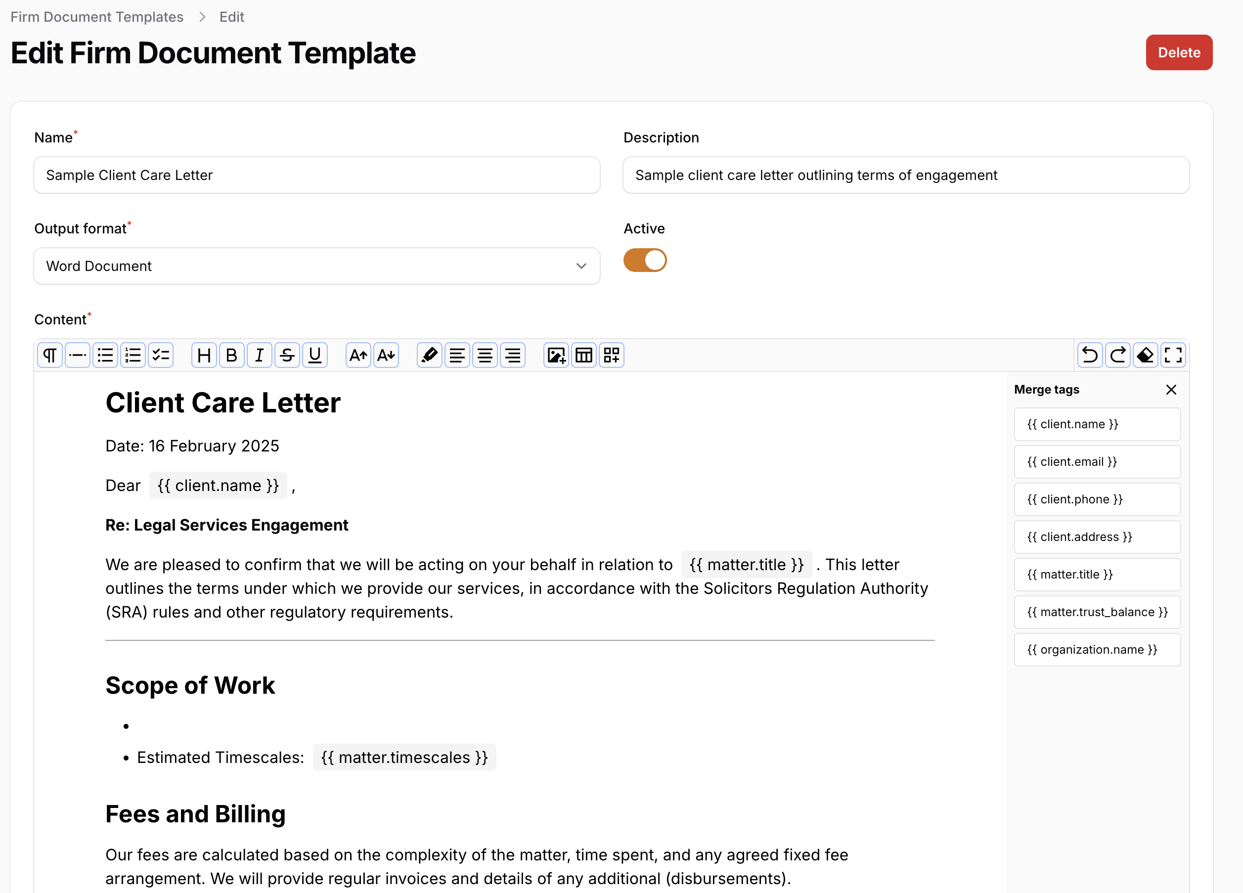 Document Templates